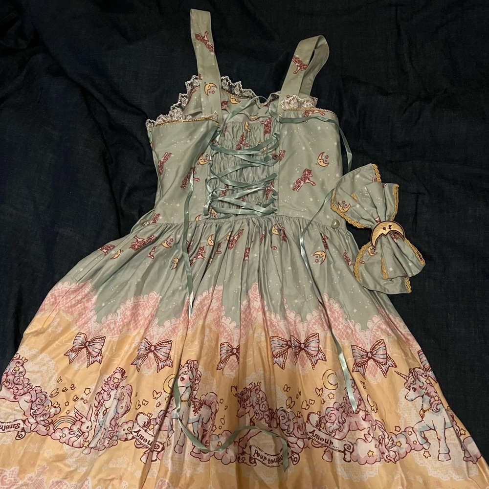 Bodyline Unicorn and Friends JSK Kawaii Pastel Green Size L